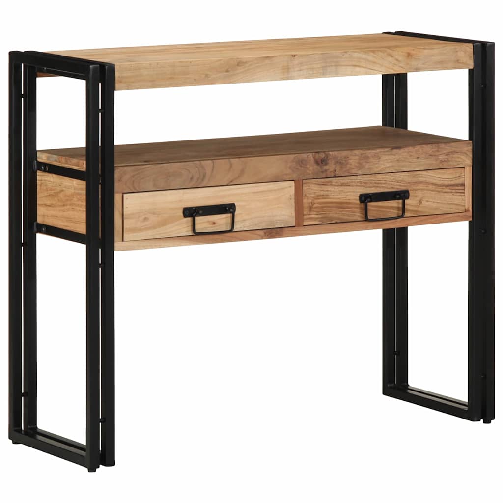 Konsolbord med skuffe Brun 90 x 33 x 75 cm Massivt Akacietræ