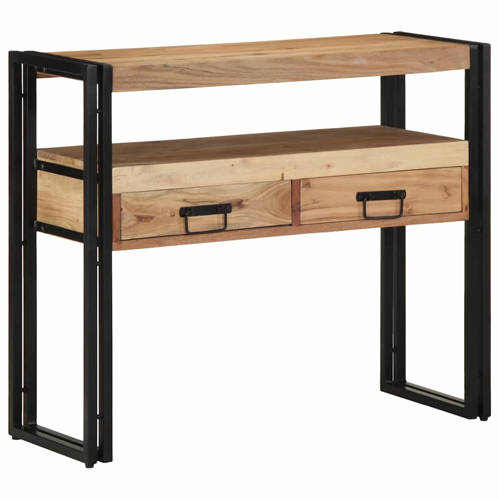 Konsolbord med skuffe Brun 90 x 33 x 75 cm Massivt Akacietræ
