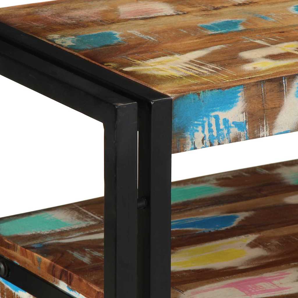 Konsolbord Flerfarvet 90 x 33 x 75 cm Solid genbrugs træ