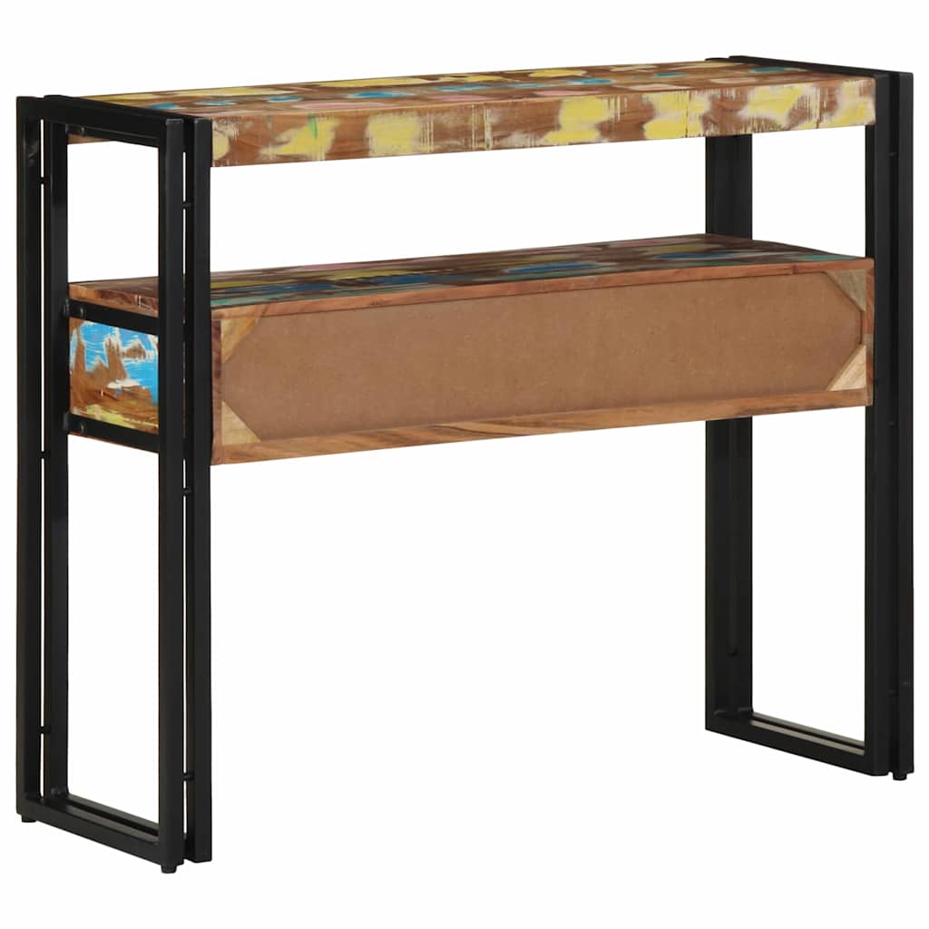 Konsolbord Flerfarvet 90 x 33 x 75 cm Solid genbrugs træ