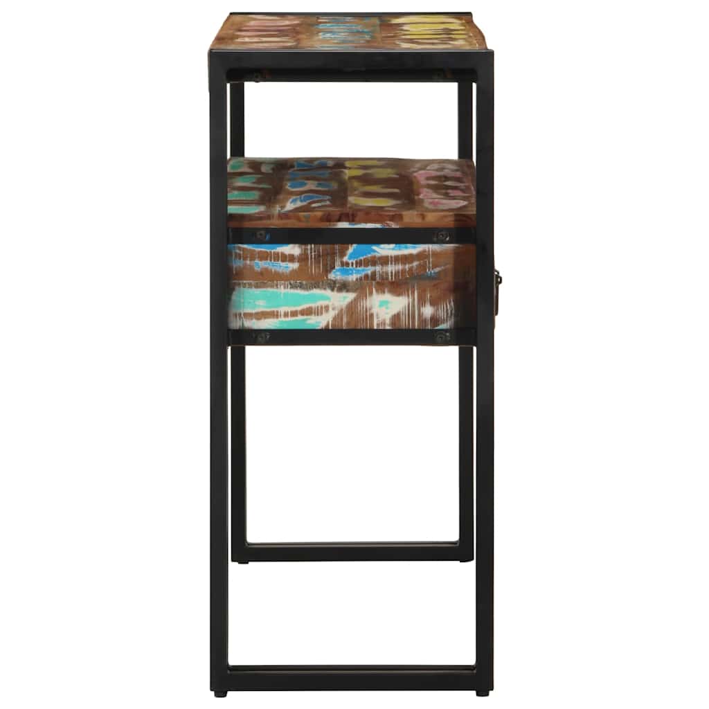 Konsolbord Flerfarvet 90 x 33 x 75 cm Solid genbrugs træ