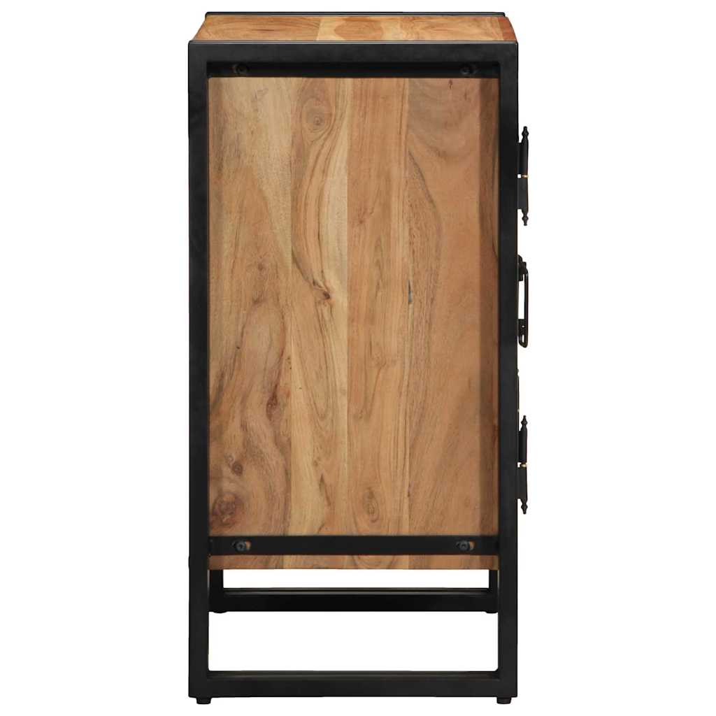 Sko skab 56 x 35 x 70 cm Massivt akacietræ Brun