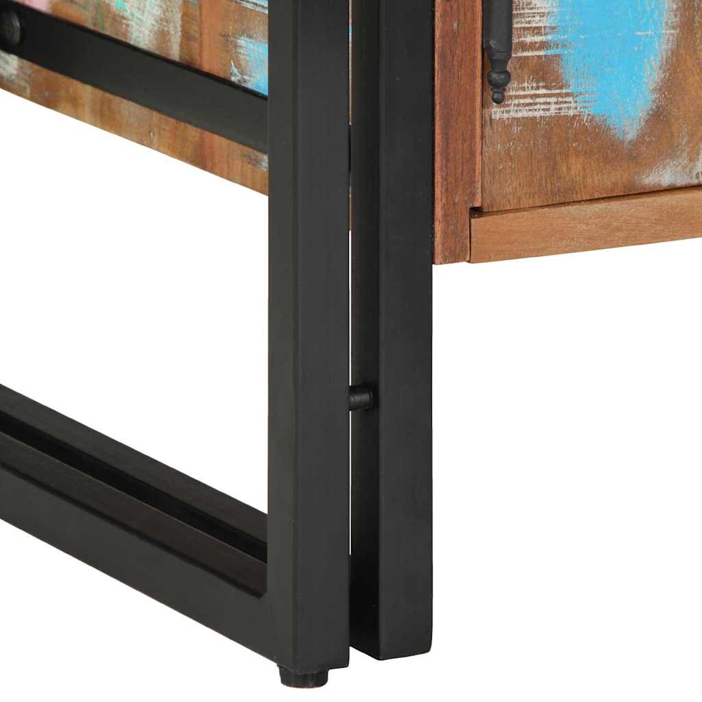 Sko skab 56 x 35 x 70 cm Massivt genbrugstræ Flerfarvet