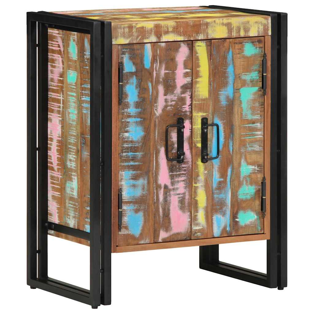 Sko skab 56 x 35 x 70 cm Massivt genbrugstræ Flerfarvet