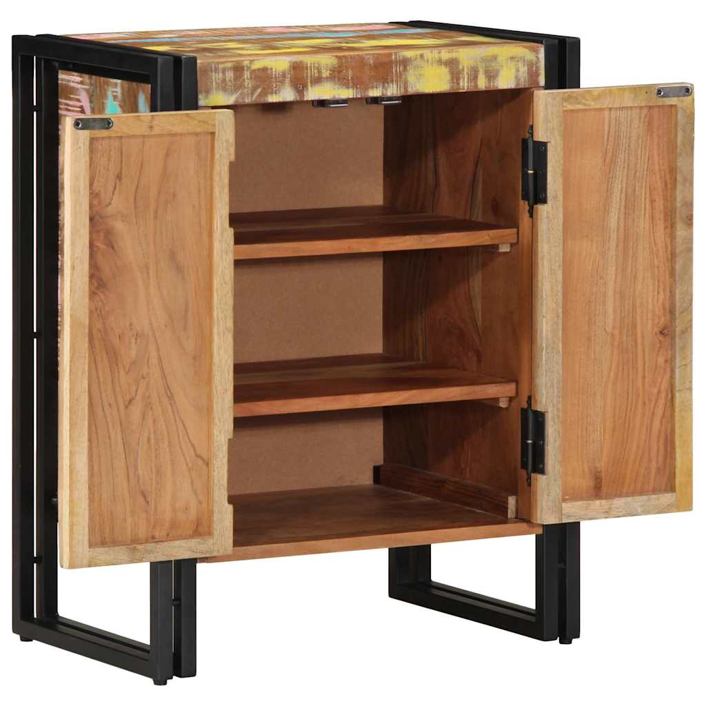 Sko skab 56 x 35 x 70 cm Massivt genbrugstræ Flerfarvet