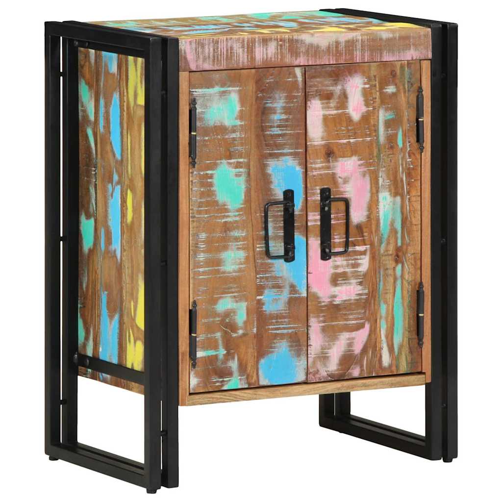 Sko skab 56 x 35 x 70 cm Massivt genbrugstræ Flerfarvet