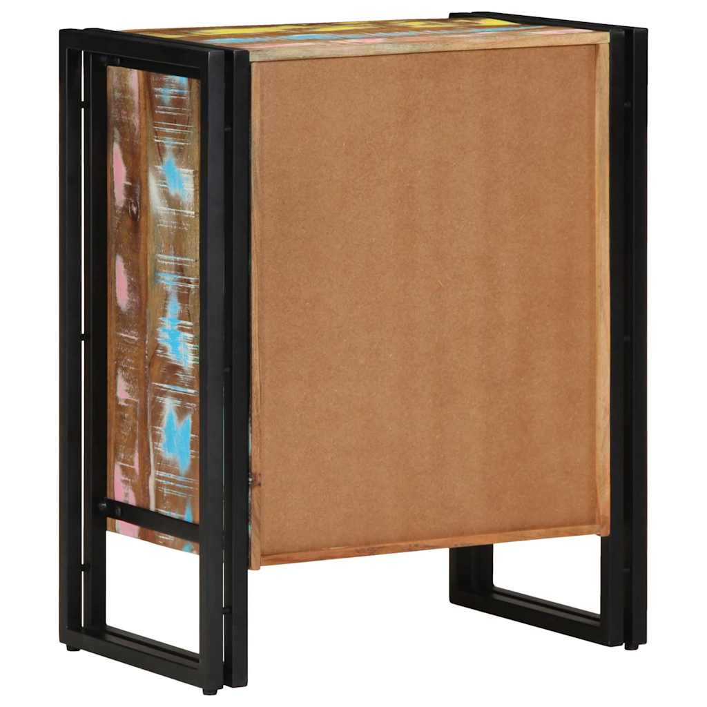 Sko skab 56 x 35 x 70 cm Massivt genbrugstræ Flerfarvet