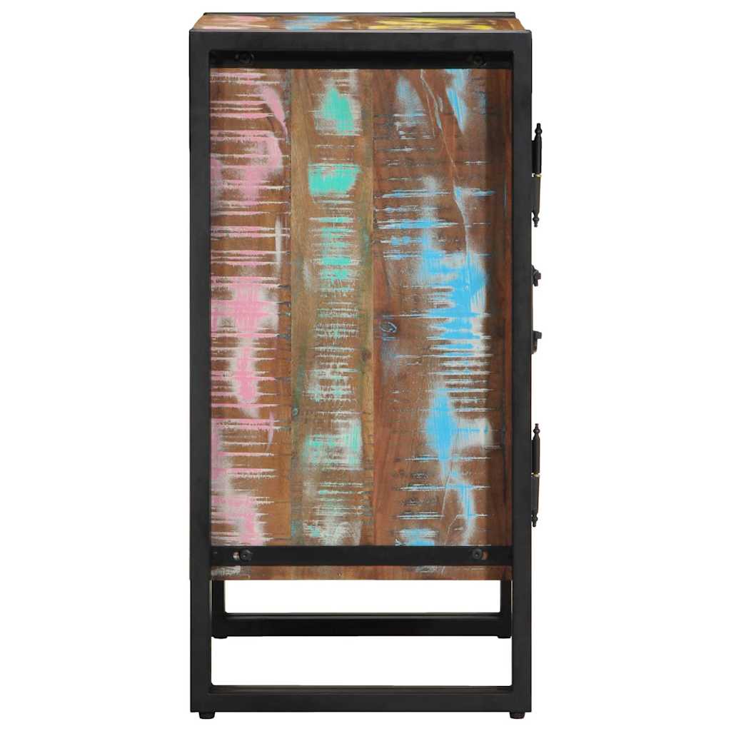 Sko skab 56 x 35 x 70 cm Massivt genbrugstræ Flerfarvet