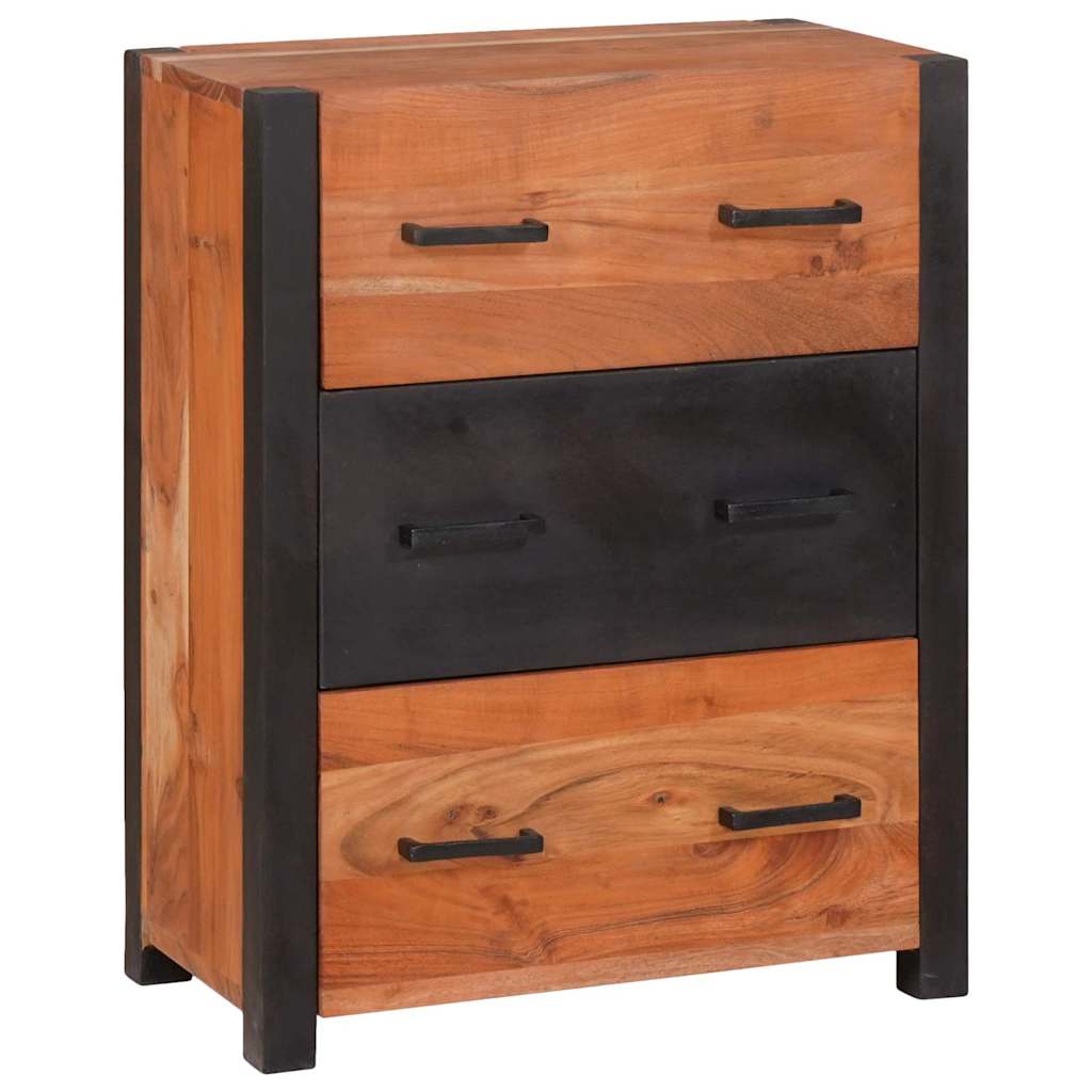 Sideboard 3 stk. Brun 110 x 30 x 75 cm Massivt Akacietræ