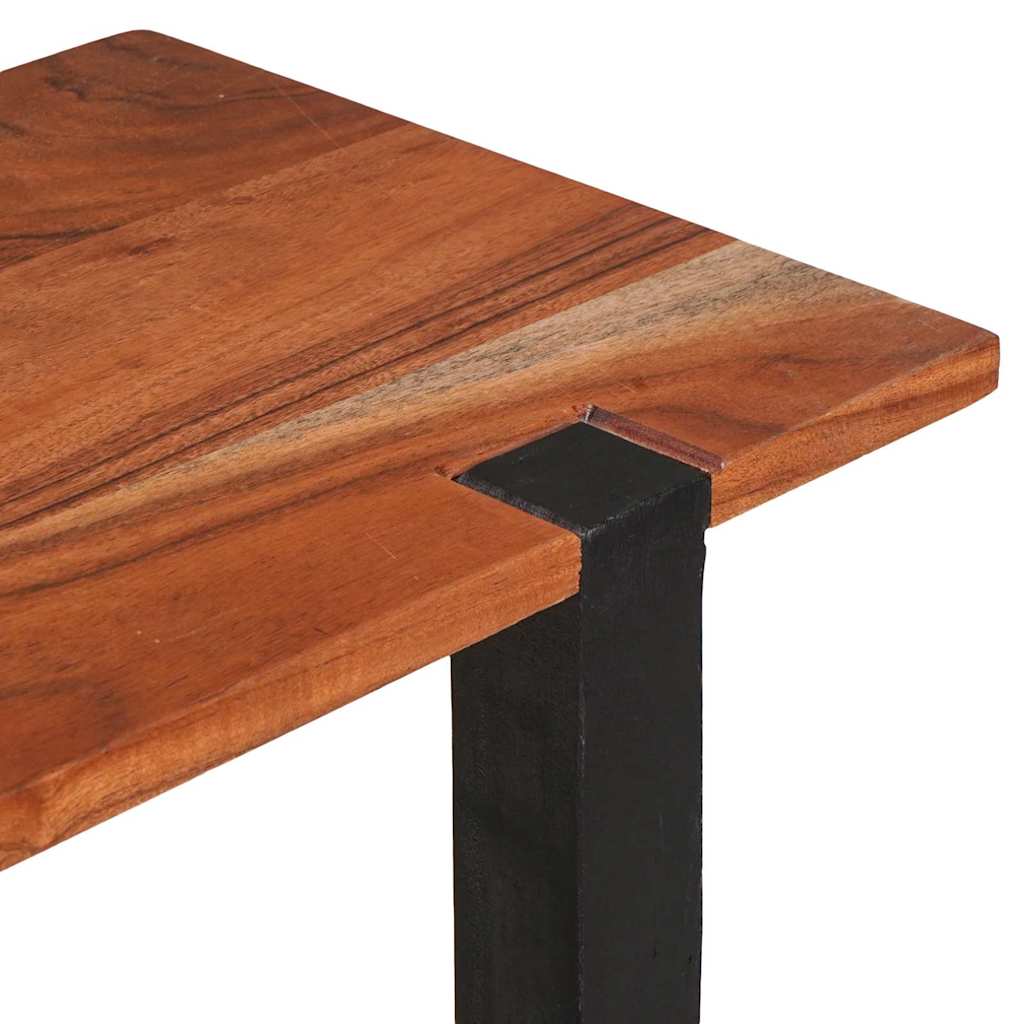 Konsolbord med hylde Brun og sort 110 x 30 x 75 cm