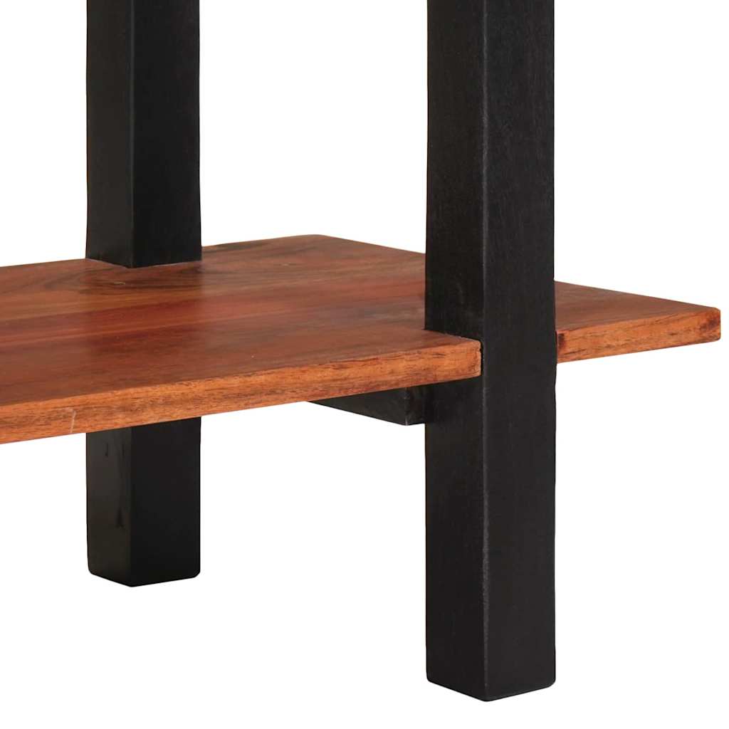 Konsolbord med hylde Brun og sort 110 x 30 x 75 cm