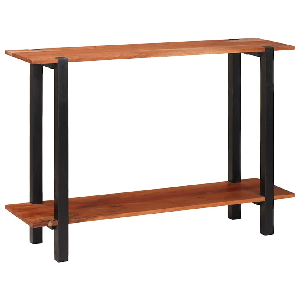 Konsolbord med hylde Brun og sort 110 x 30 x 75 cm