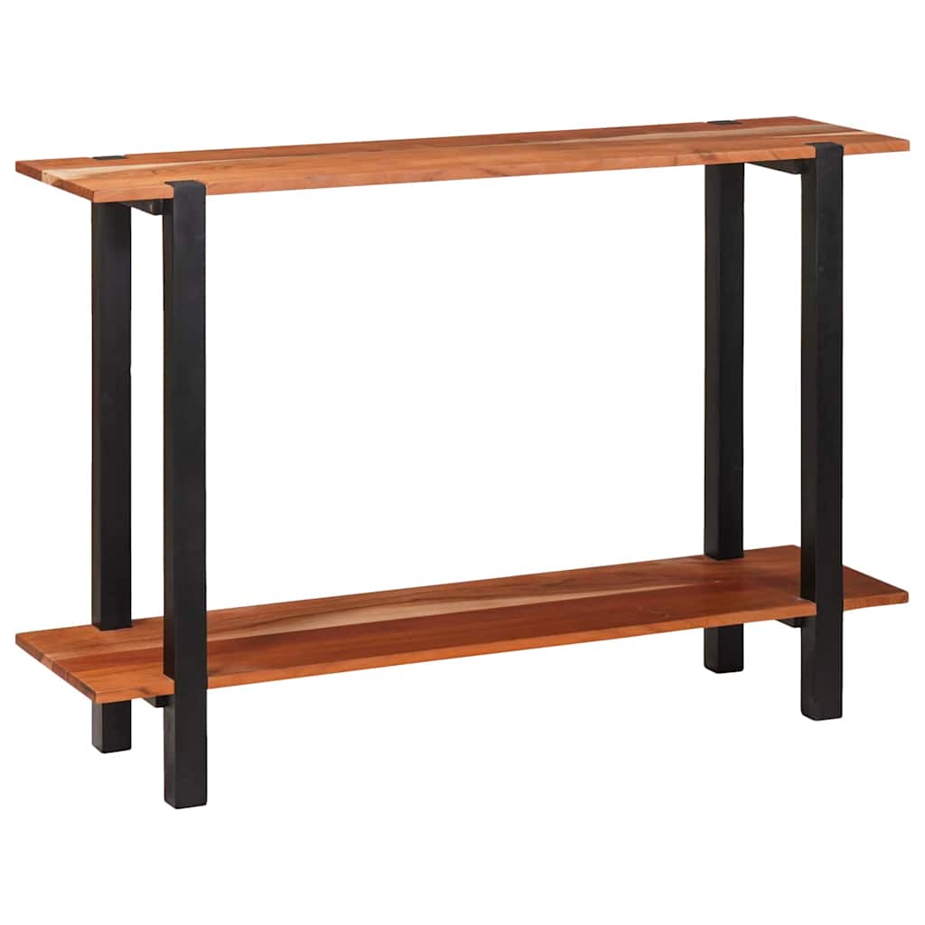 Konsolbord med hylde Brun og sort 110 x 30 x 75 cm
