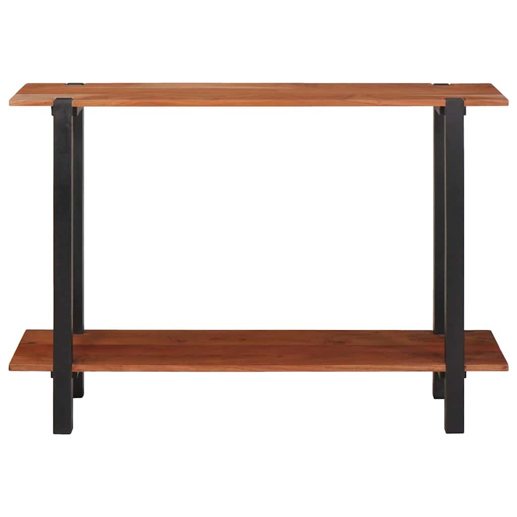 Konsolbord med hylde Brun og sort 110 x 30 x 75 cm