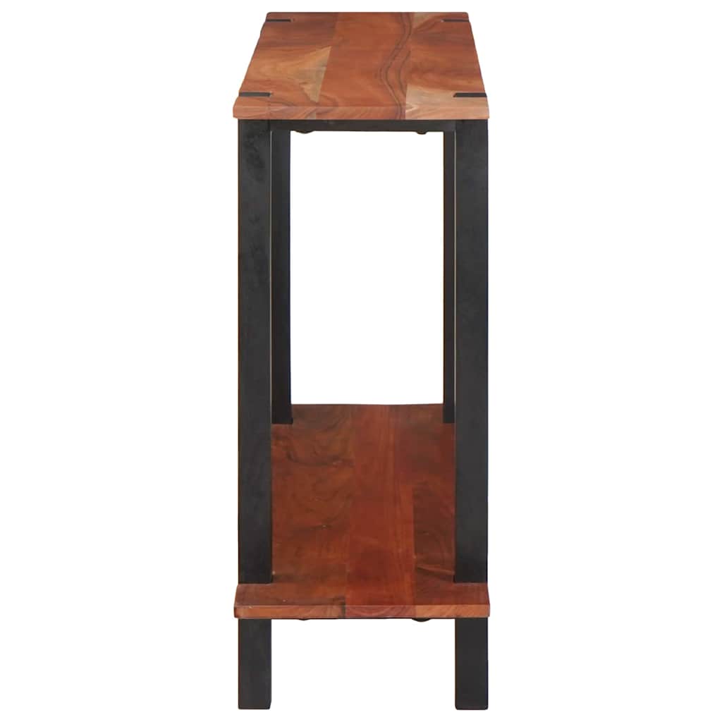 Konsolbord med hylde Brun og sort 110 x 30 x 75 cm
