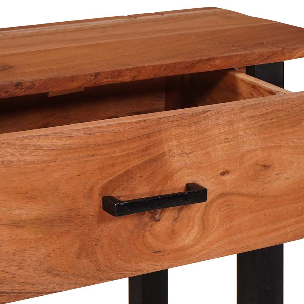 Konsolbord med skuffe med hylde Brun og sort 110 x 30 x 75 cm