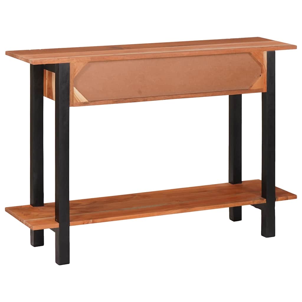 Konsolbord med skuffe med hylde Brun og sort 110 x 30 x 75 cm