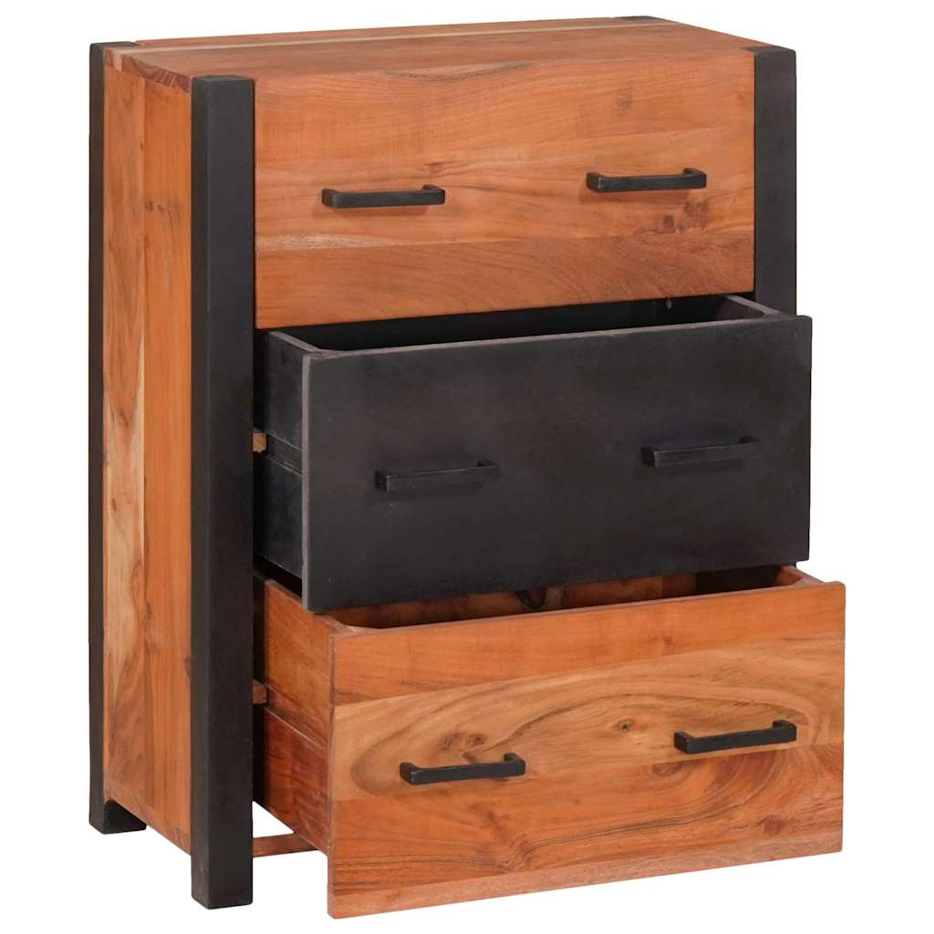 Sideboard med skuffe Brun 55 x 30 x 75 cm Massivt Akacietræ