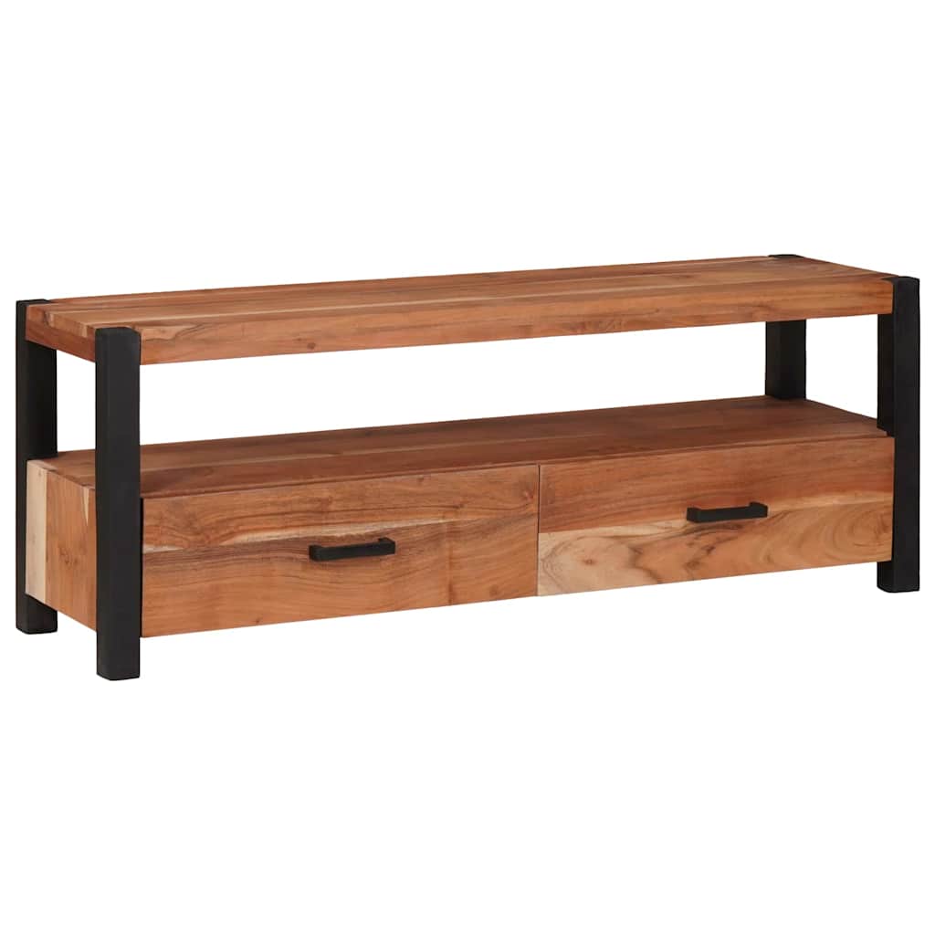 TV-skab med skuffe Brun 110 x 30 x 40 cm Massivt akacietræ