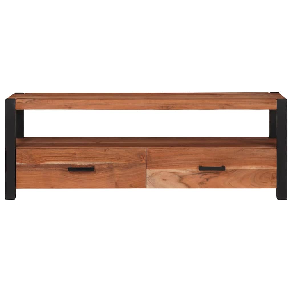 TV-skab med skuffe Brun 110 x 30 x 40 cm Massivt akacietræ