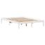 seng med reol uden madras 140x190 cm massivt fyrretræ hvid