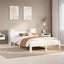 seng med reol uden madras 140x190 cm massivt fyrretræ hvid