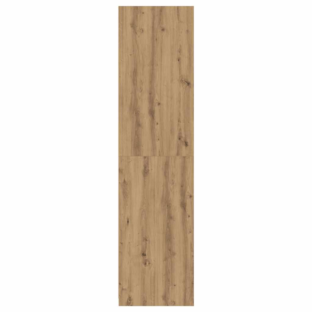 klædeskab 100x50x200 cm konstrueret træ egetræslook