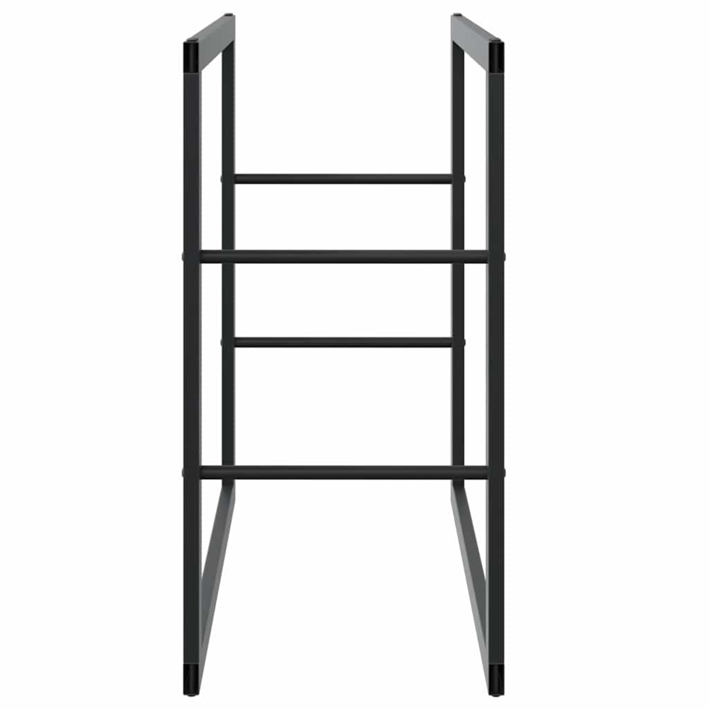 brændestativ 55x30x61 cm stål sort