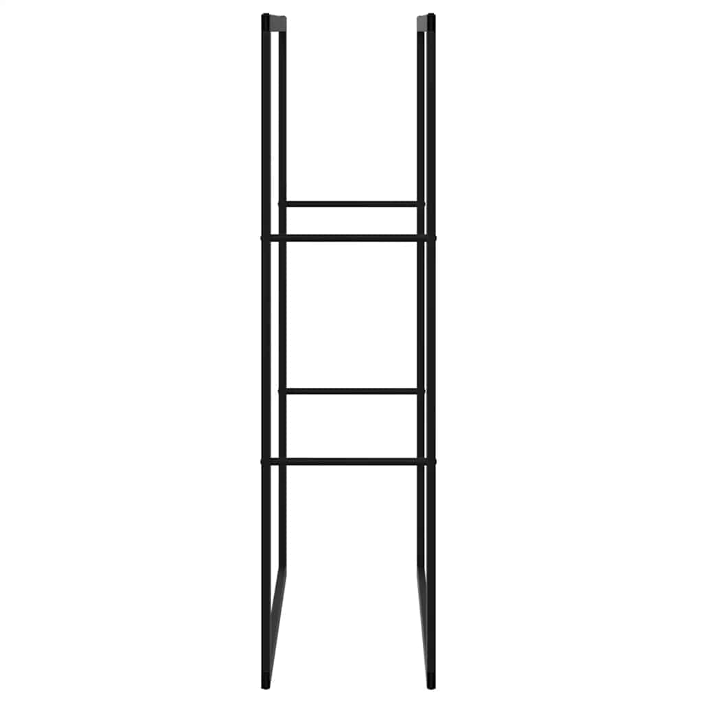 brændestativ 55x30x116 cm stål sort