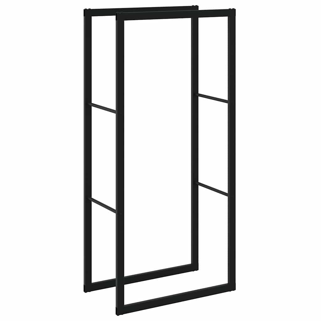 brændestativ 55x30x116 cm stål sort
