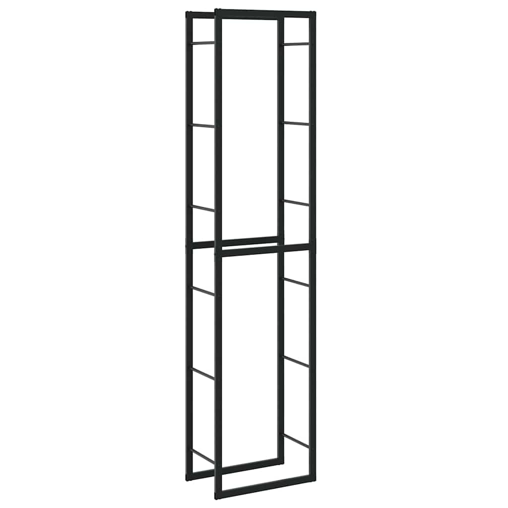 brændestativ 50x30x209 cm stål sort