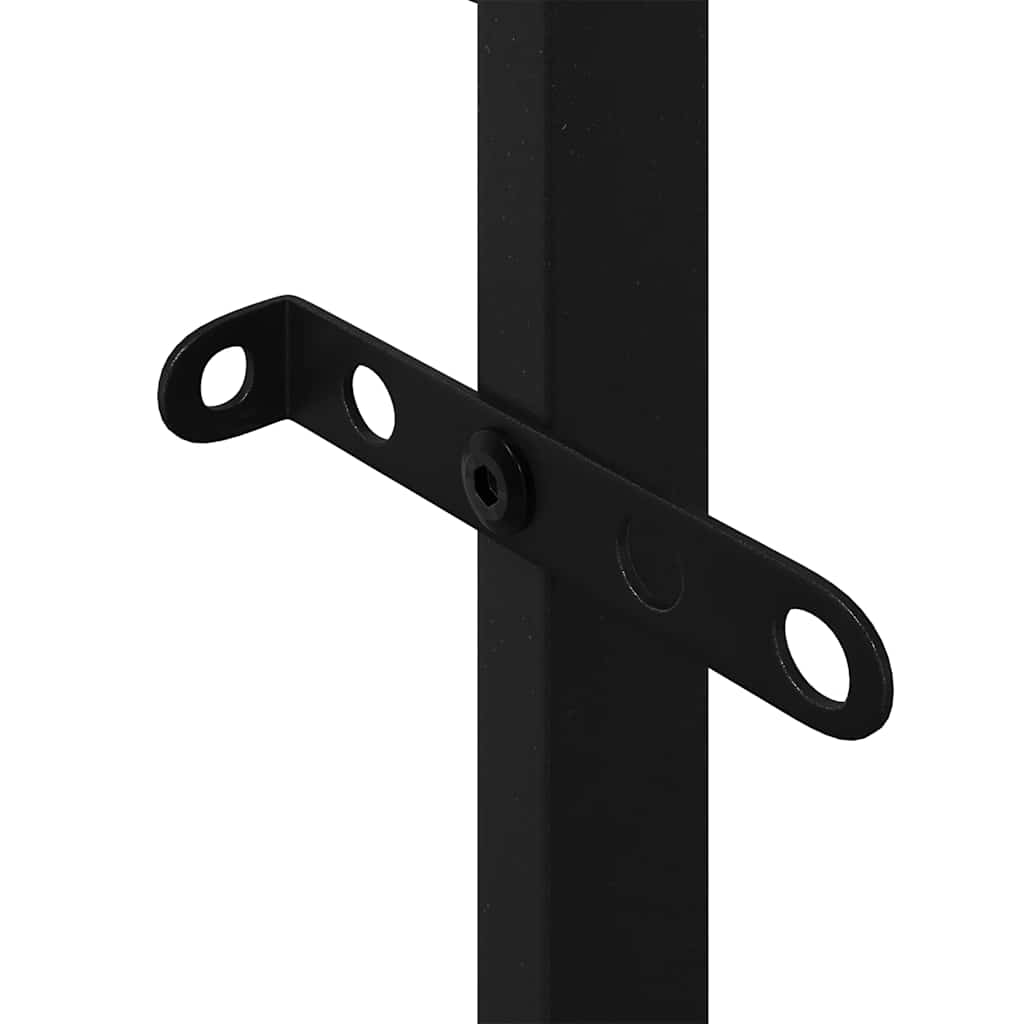 brændestativ 50x30x209 cm stål sort