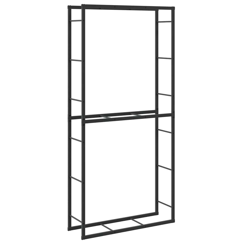 brændestativ 100x30x209 cm stål sort