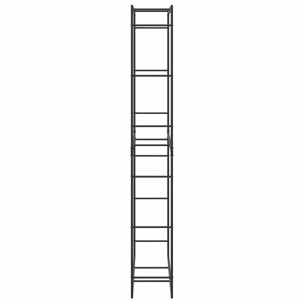 brændestativ 100x30x209 cm stål sort
