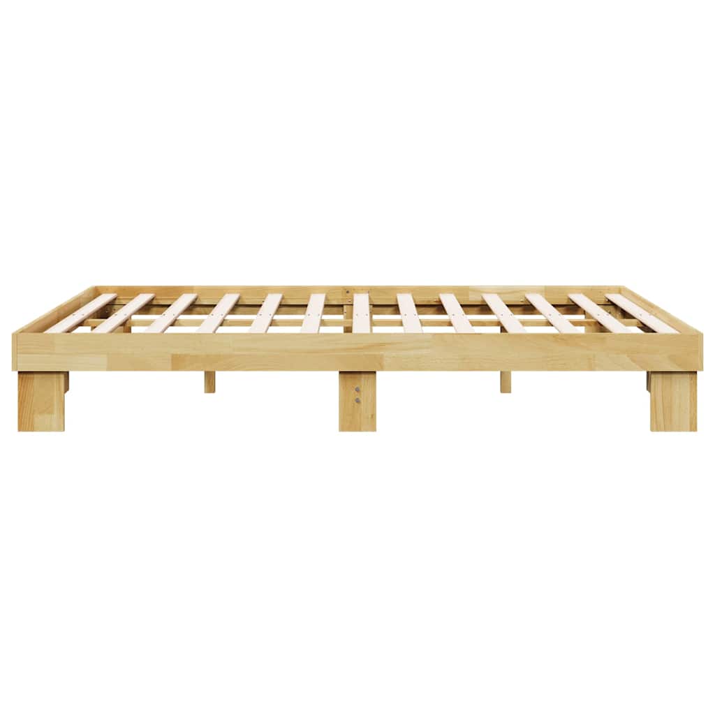 sengestel uden madras 135x190 cm massivt træ eg