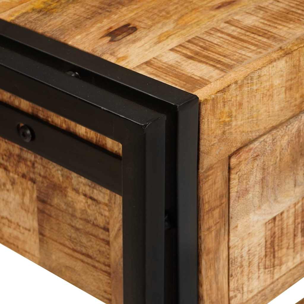 Konsolborde 2 stk. Brun 161 x 33 x 75 cm Massivt mangotræ
