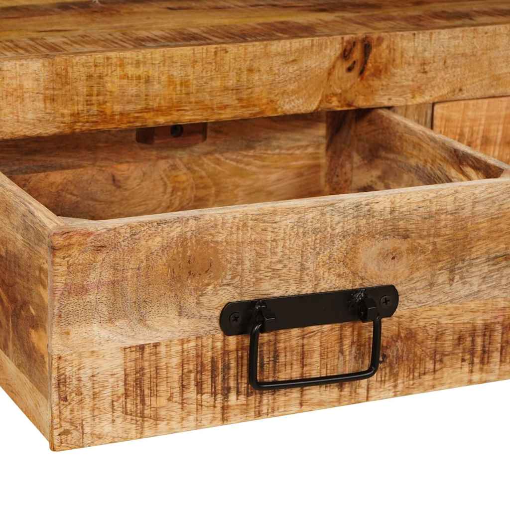 Konsolborde 2 stk. Brun 161 x 33 x 75 cm Massivt mangotræ