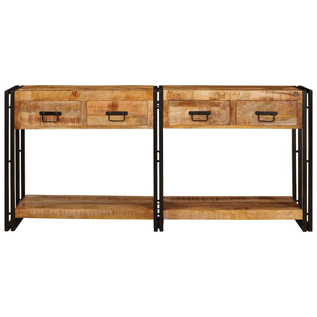 Konsolborde 2 stk. Brun 161 x 33 x 75 cm Massivt mangotræ