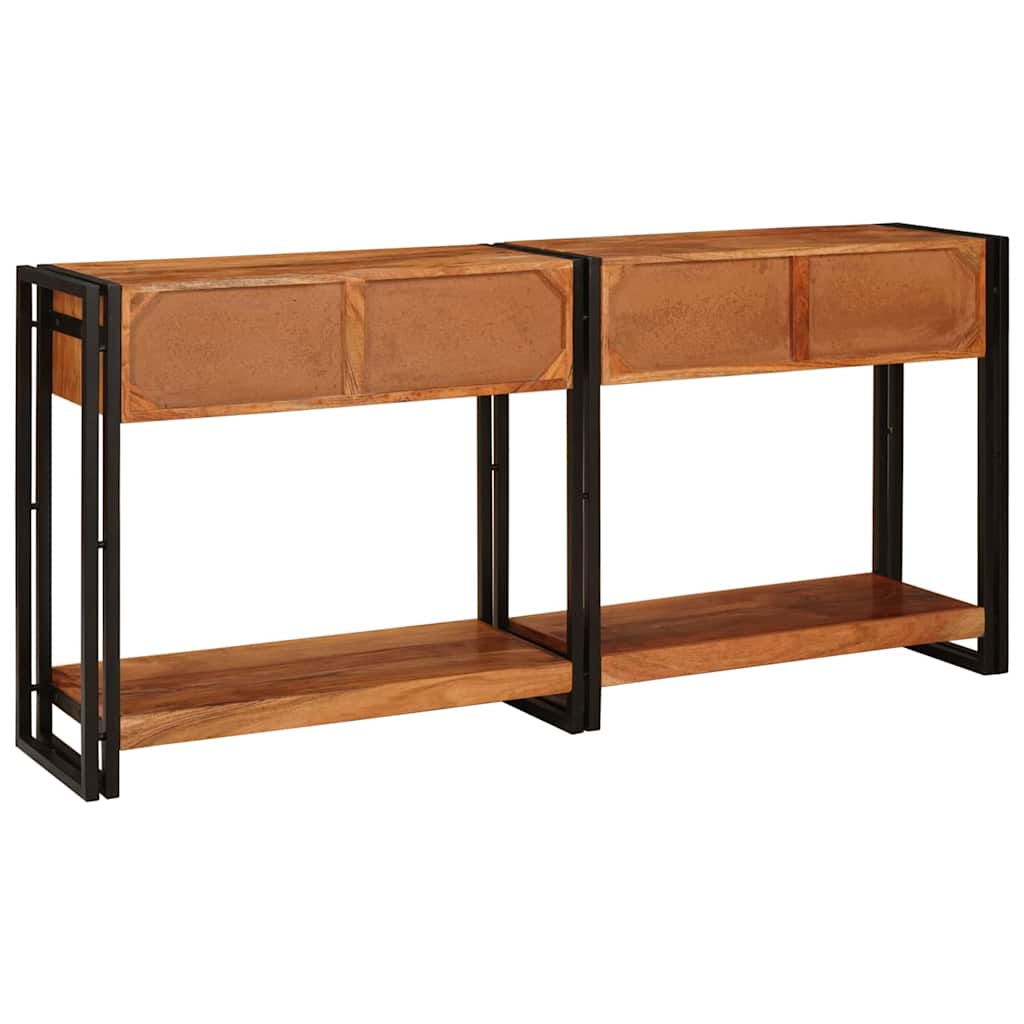 Konsolborde 2 stk. Brun 161 x 33 x 75 cm Massivt Akacietræ