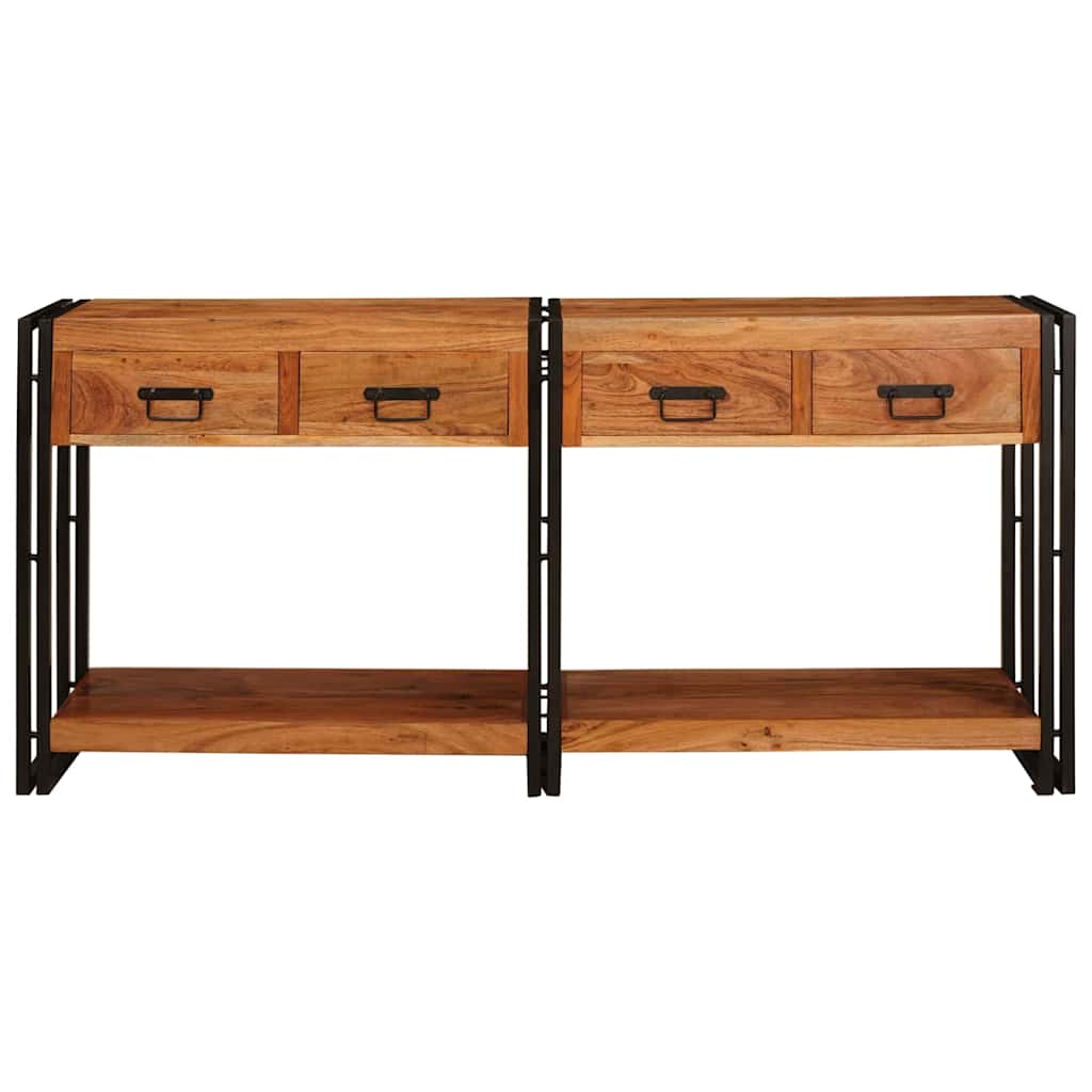 Konsolborde 2 stk. Brun 161 x 33 x 75 cm Massivt Akacietræ