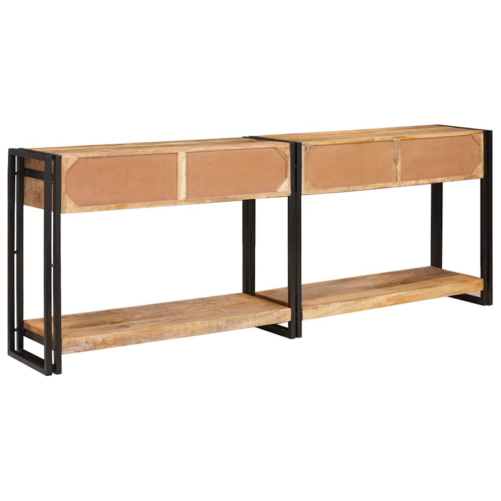 Konsolborde 2 stk. Brun 200 x 33 x 75 cm Massivt mangotræ