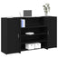 receptionsdisk sort egetræ 180x50x103,5 cm konstrueret træ