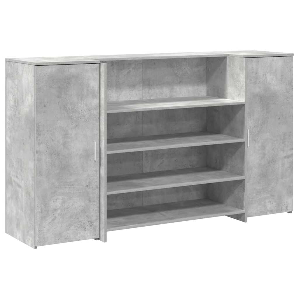 receptionsskranke 180x50x103,5 cm konstrueret træ beton grå
