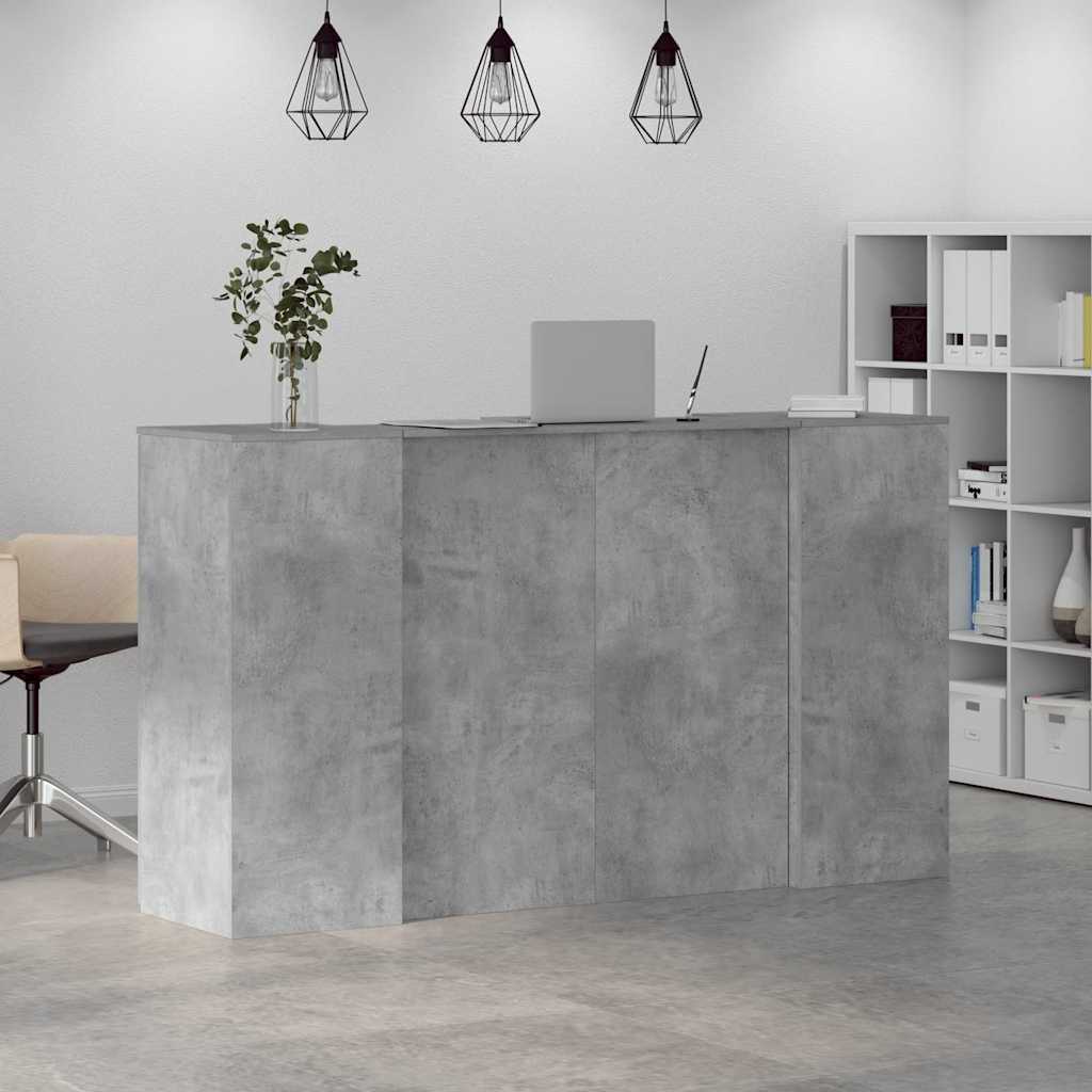 receptionsskranke 180x50x103,5 cm konstrueret træ beton grå