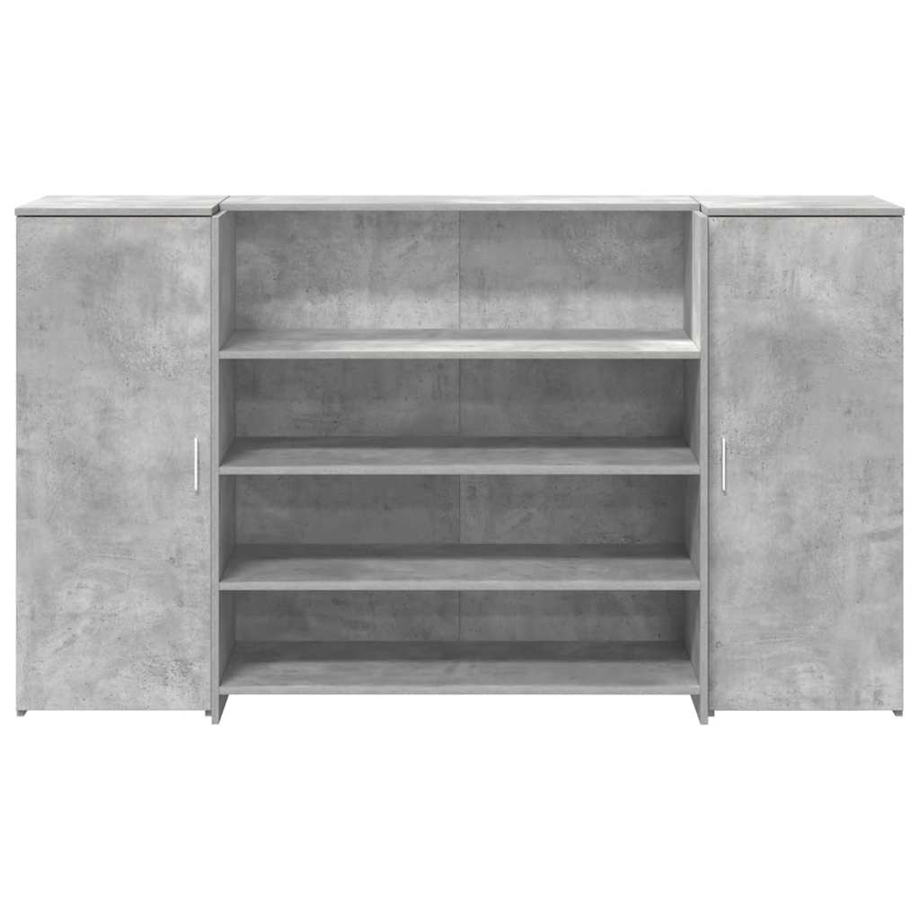 receptionsskranke 180x50x103,5 cm konstrueret træ beton grå