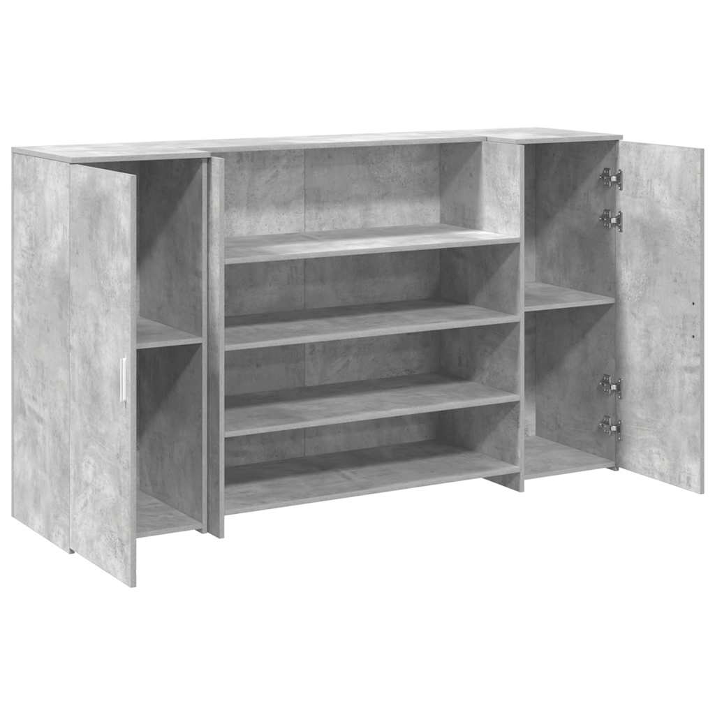 receptionsskranke 180x50x103,5 cm konstrueret træ beton grå
