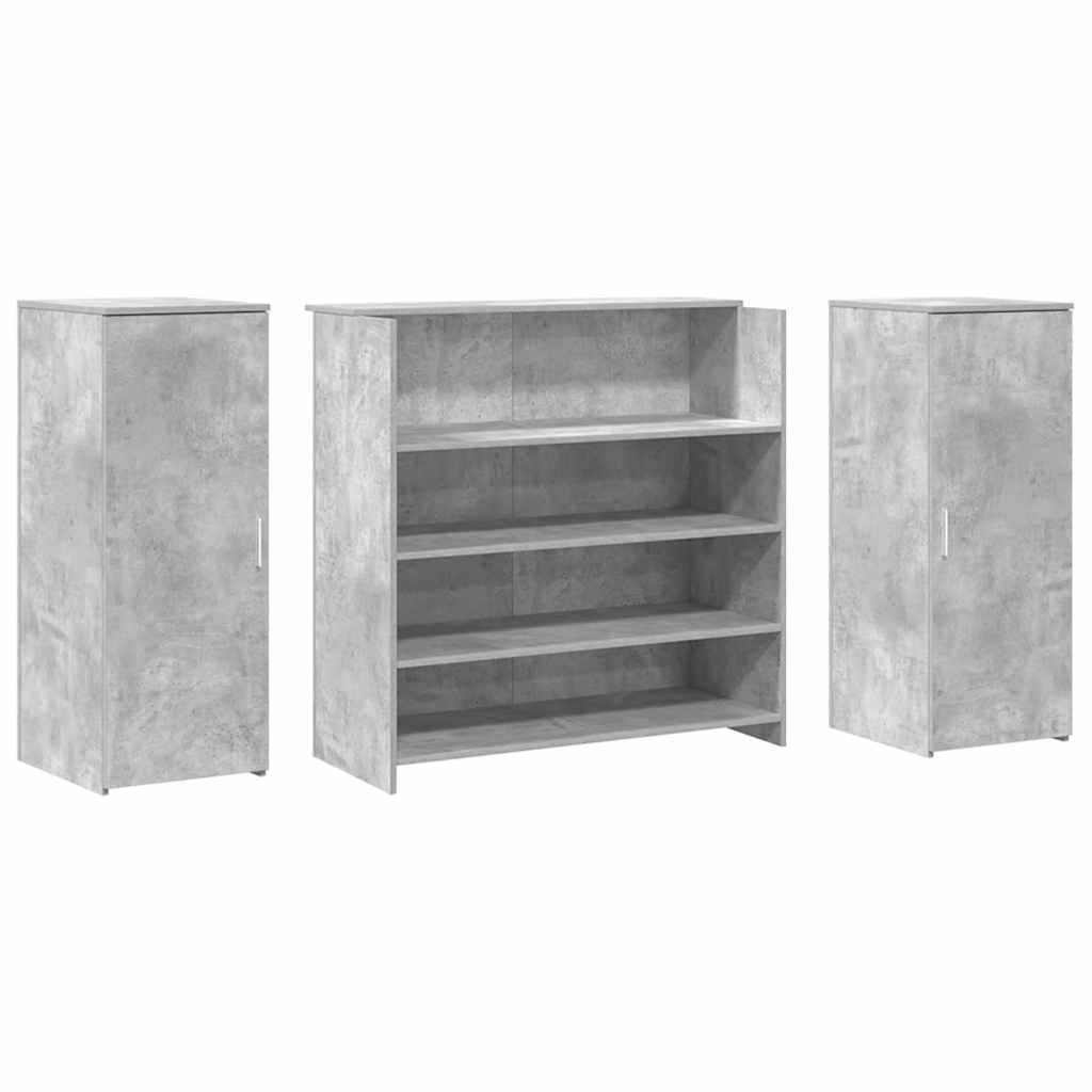 receptionsskranke 180x50x103,5 cm konstrueret træ beton grå