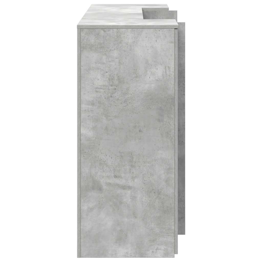 receptionsskranke 180x50x103,5 cm konstrueret træ beton grå