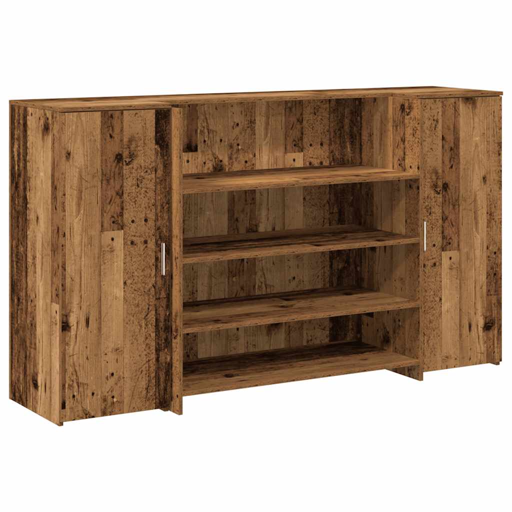 receptionsskranke 180x50x103,5 cm konstrueret træ antikt træ