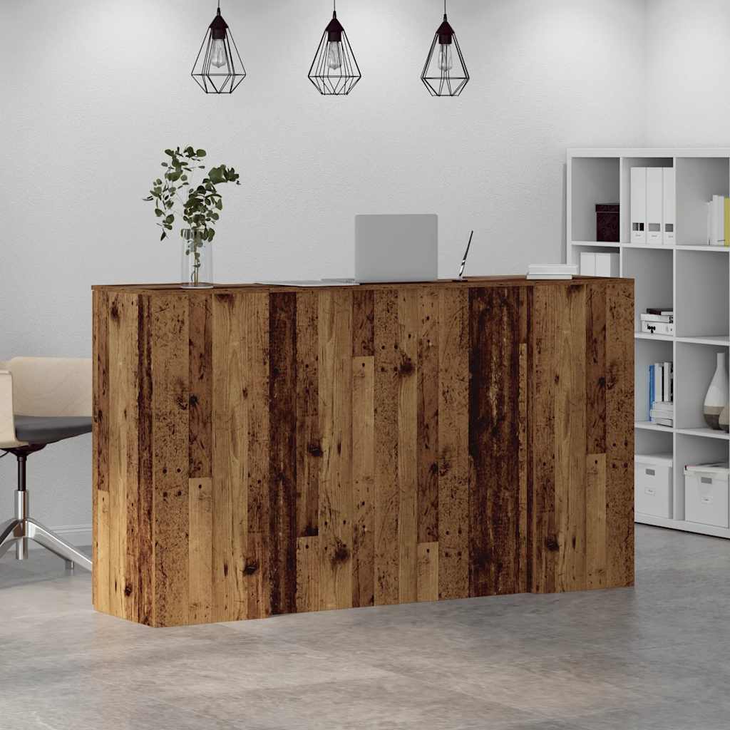 receptionsskranke 180x50x103,5 cm konstrueret træ antikt træ